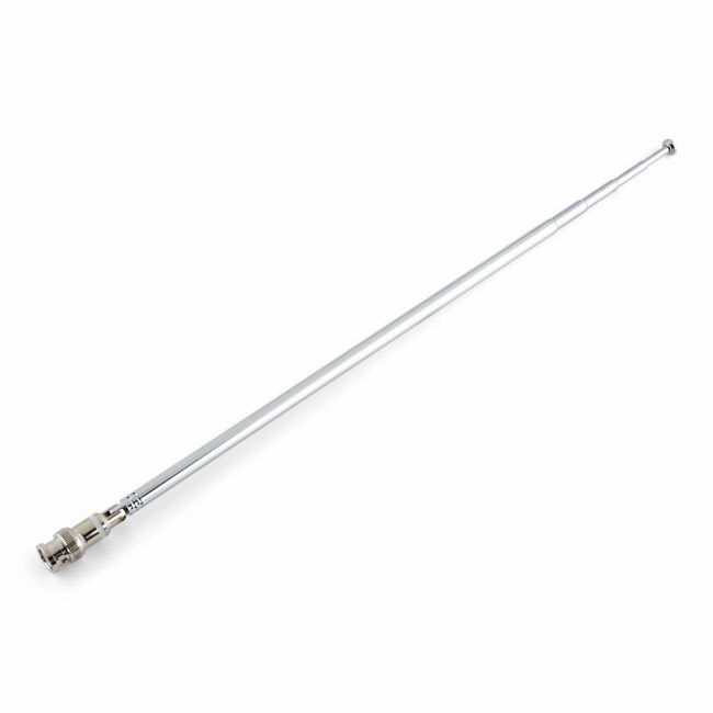 2 Antenne Telescopiche BNC Da 430 Mm | 7 Sezioni Per Scanner Radio Portatile, VHF/UHF, Lunghezza Chiusa 120 Mm